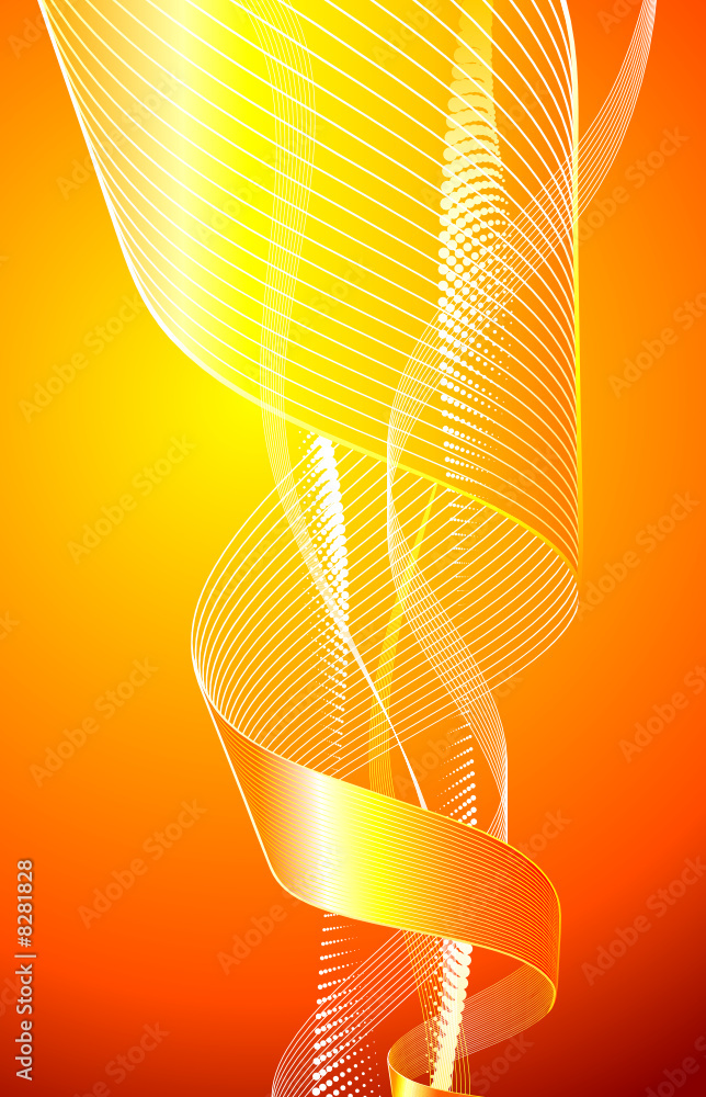 Aufkleber Red Abstract flowing background, vector illustration layered.