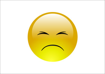 Fototapeta premium Aqua Emoticons - Sad 2