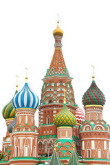 Fototapeta na wymiar st basil cathedral over white, moscow, russia