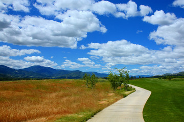 Fototapeta na wymiar Golf Course Path