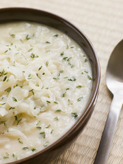 Bowl of White Onion and Cider Soup