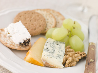 Plate of Cheese and Biscuits