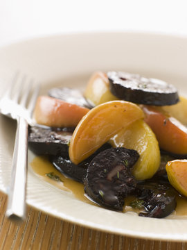 Black Pudding and Apples in Cider