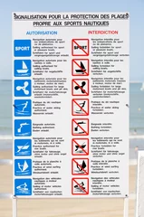 Fotobehang Signalisation de plage © Colibri