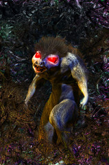 Naklejka premium UFO chupacabras