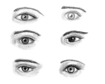 drawing human eye set