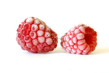 Himbeeren auf Eis