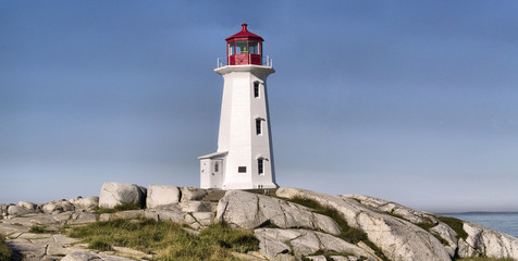 Lighthouse at Peggy's Cove - obrazy, fototapety, plakaty