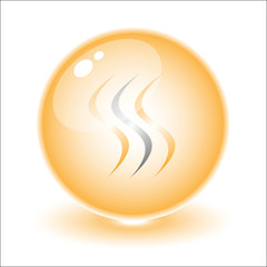 Vector abstract internet icon. Orange set.