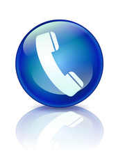 boule de cristal t&eacute;l&eacute;phone (reflet)