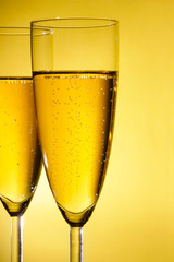 Glasses of champagne