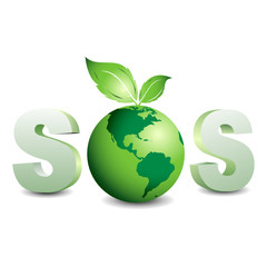 Earth sos vector.
