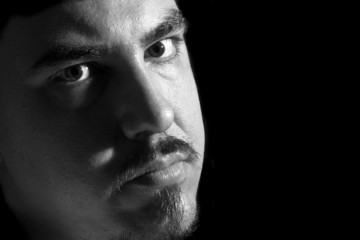 portrait of young serious man