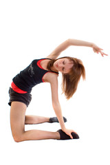 Nice girl dancing jazz