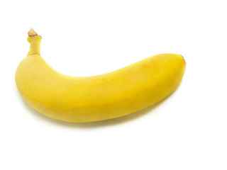 Single fresh ripe banana isolated