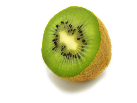 Single fresh half kiwi