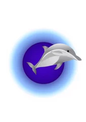 Rideaux tamisants Dauphins dauphin sauteur