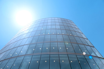 Fototapeta premium Skyscraper building on blue sky