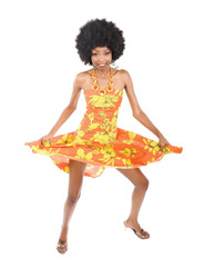 African woman dancing