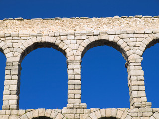 Aqueduct of Segovia detail, Spain