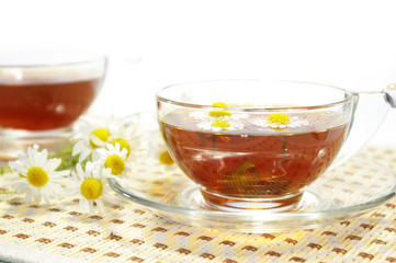 Two cups of herbal tea