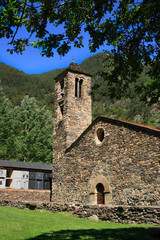 Fototapeta na wymiar Sant Marti de la Cortinada (Ordino, Andorra)