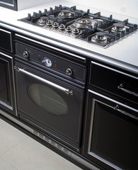 Modern gas stove and oven  