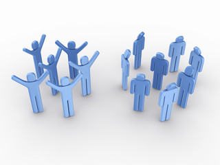 groups of winners and losers