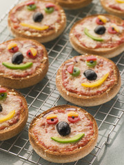 Smiley Faced Pizza Muffins