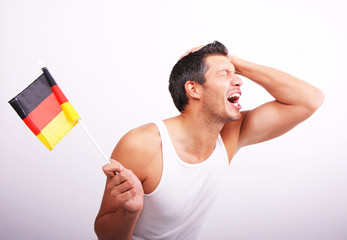 deutschland banner mann