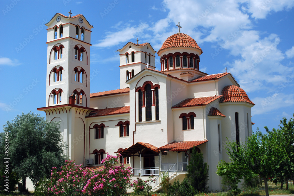 Wall mural greece church