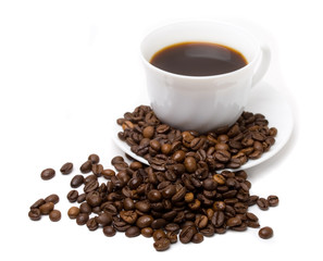 The cup of coffee and beans 3  