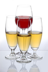 Four glasses of wine