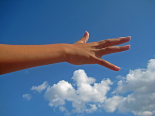 Hand and sky