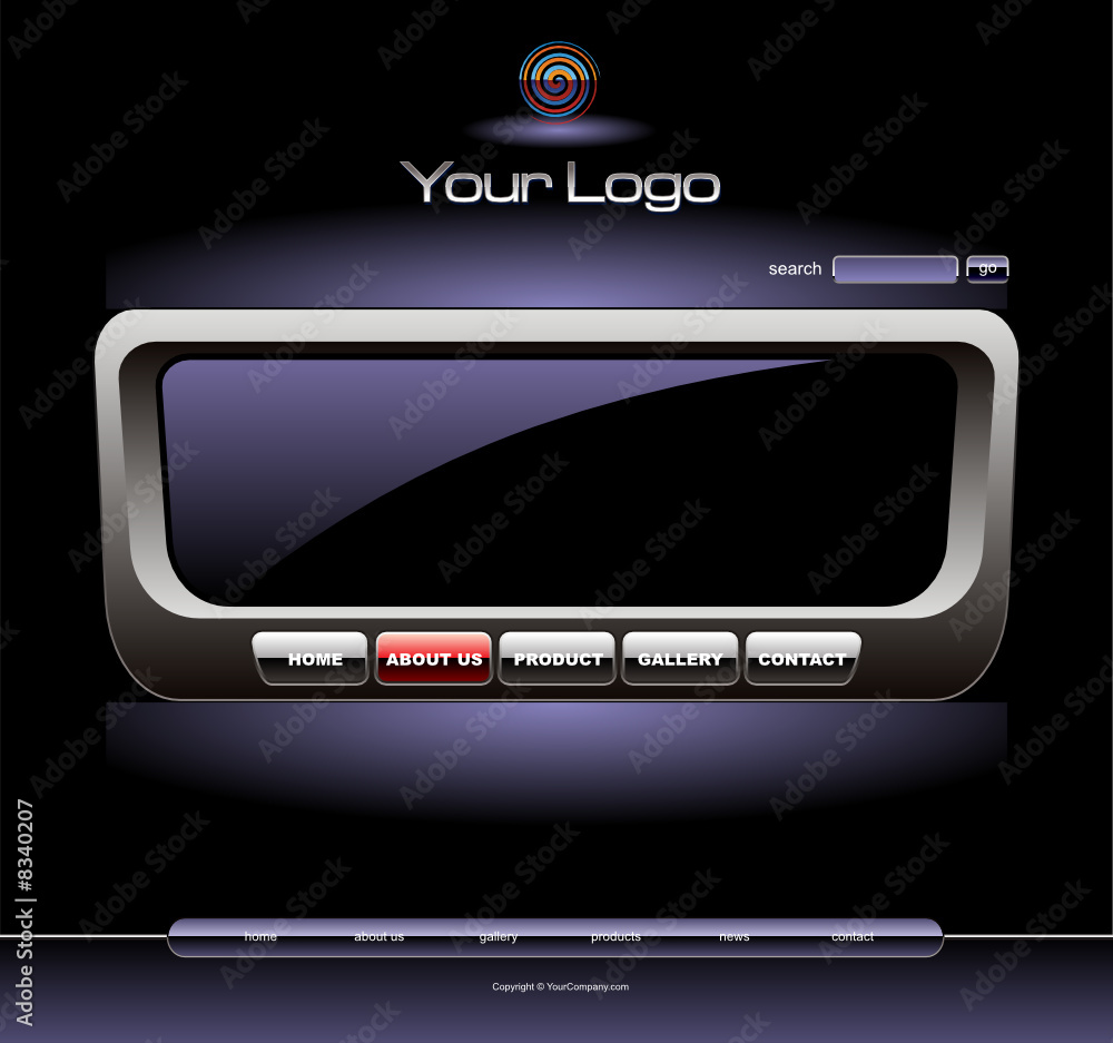 Canvas Prints website radio chrome template