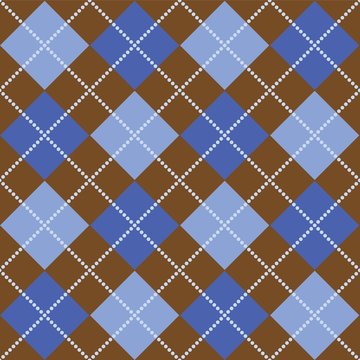 Brown and Blue Argyle
