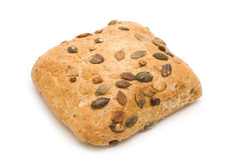 square roll on white background