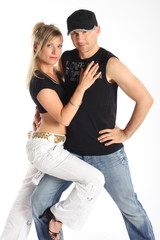 Pretty couple dancing