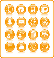 Miscellaneous office and communication vector icons
