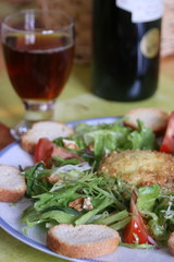 salade et gratin