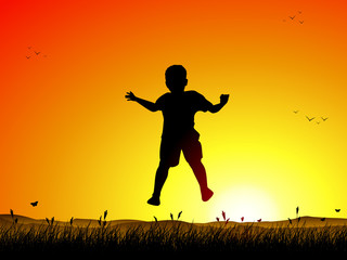 Obraz na płótnie Canvas Jumping Child