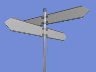 Blank signpost
