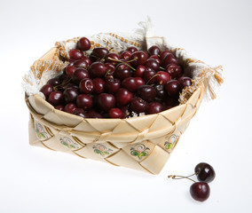 Cherries In The Wicker Basket