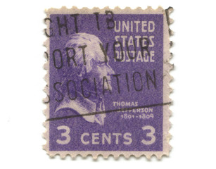 old postage stamp from USA 3 cent