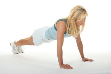 Fototapeta na wymiar Young Woman Exercising
