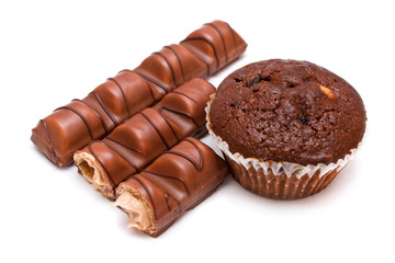 Chocolate Bars and Muffin