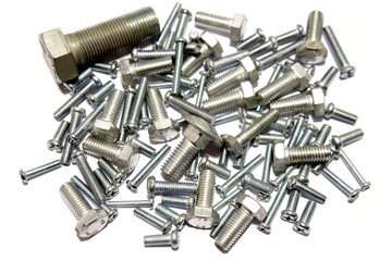Bolts on white