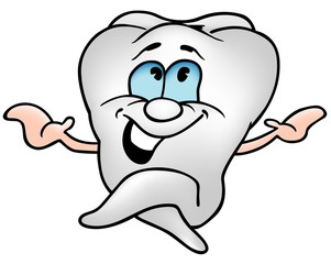 Little Tooth 1 - colored cartoon illustration