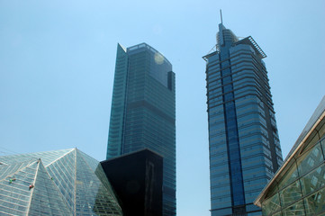 Naklejka premium New World Center and First Tower - Shenzhen