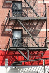 Fototapeta na wymiar new york, awaryjne, schody